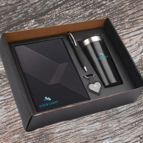 Premium Black Gift Set with Custom Printing โ Employee Onboarding Kit
