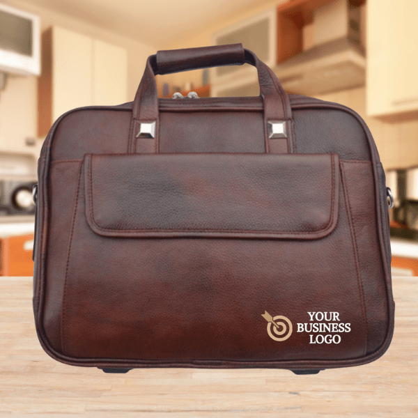 Executive Elite Waterproof Leather Laptop Messenger Bag