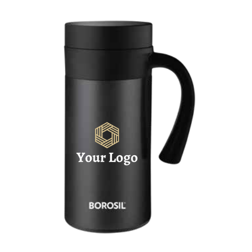 Borosil CafeTime Black Insulated Mug