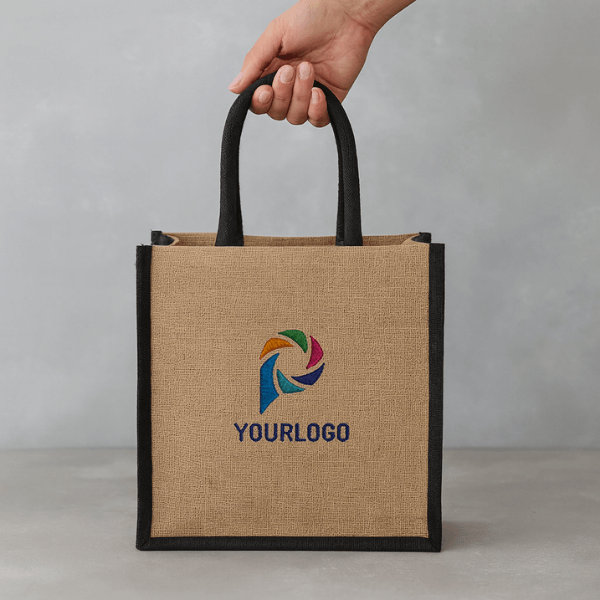 Jute Tote Promotional Bags Online Personalized Regular Two Shade