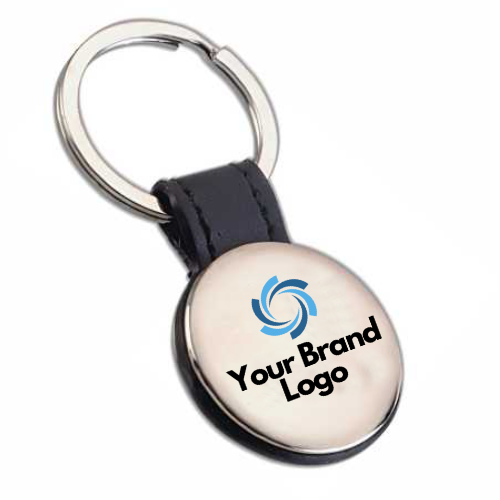 Branded Circle Keychain - Main Image